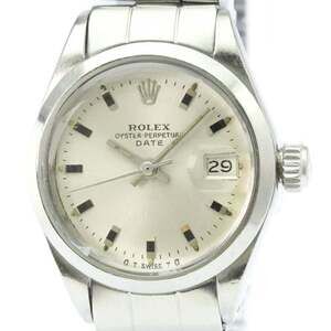 ROLEX Oyster Perpetual Date 6916 Steel Automatic Ladies Watch Vintage